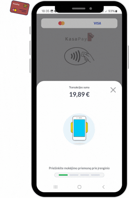 kaip_tai_veikia_žingsnis_2 SoftPOS Mobile Payments - How It Works Explainer Step 2